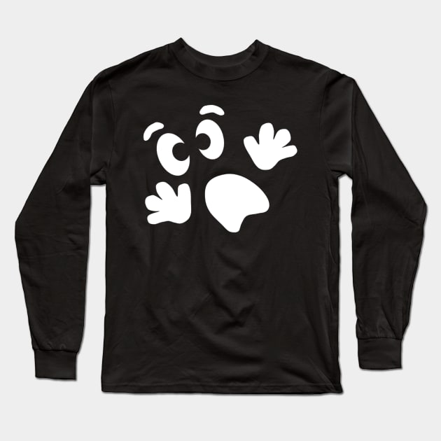 Spooky Ghost Face Funny Halloween Costume T-Shirt Long Sleeve T-Shirt by TwiztidInASense